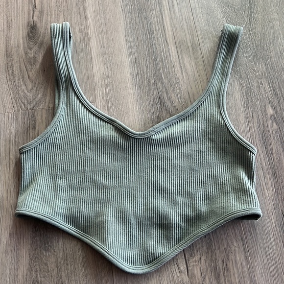 🇺🇸 Zara mint green crop top size medium - large - Picture 3 of 9